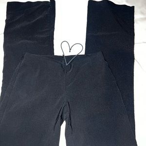 Black V-Cut Cinch Low Rise Pants